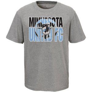 MLS Minnesota United FC Boys' Gray Poly T-Shirt - XL 16/18